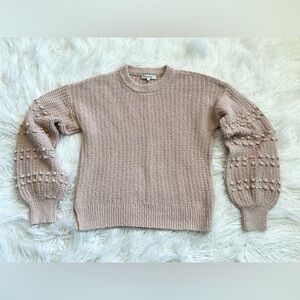 Madewell 100% Cotton Bobble Stitch Sweater Pink